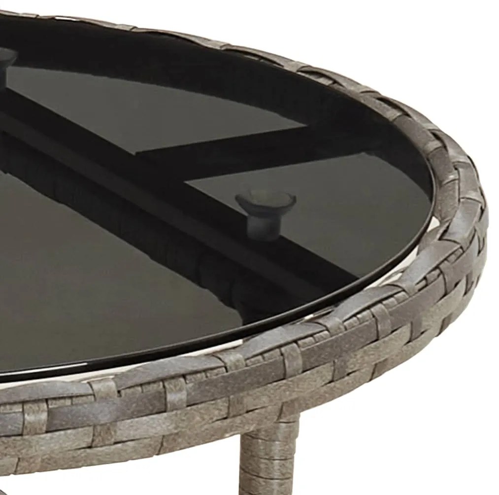 vidaXL Σετ Επίπλων Bistro Κήπου 3 τεμ Μαύρο Συνθετ. Ρατάν με Μαξιλάρια