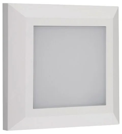 Adeleq Led Πλαφονιέρα PC Τετράγωνη D125mm 4W 3000K Ip65 Λευκή 3-9700