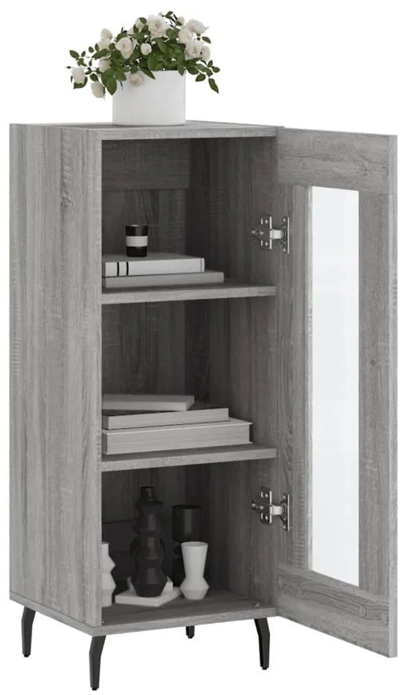 vidaXL Ντουλάπι Γκρι Sonoma 34,5x34x90 εκ. από Επεξεργασμένο Ξύλο