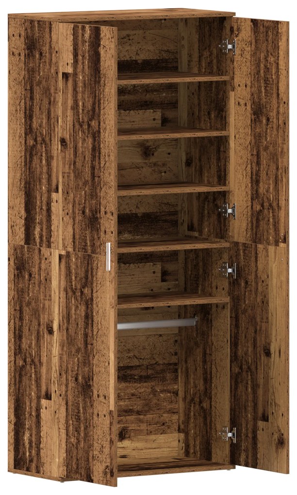 vidaXL Ντουλάπα Παπουτσιών Παλιού Ξύλου 80x39x180 εκ. Επεξεργασμένο Ξύλο