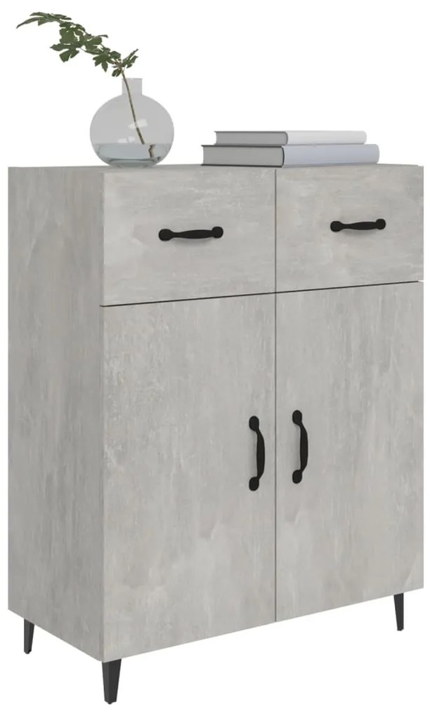 vidaXL Ντουλάπι Γκρι Σκυροδέματος 69,5x34x90 εκ. Επεξεργασμένο Ξύλο