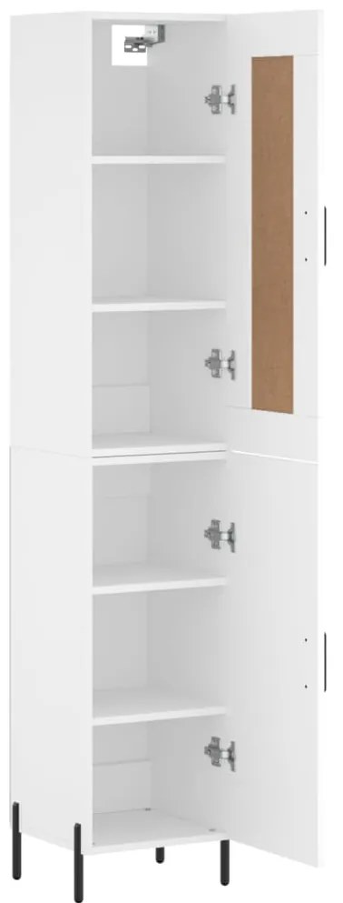 vidaXL Ντουλάπι Λευκό 34,5 x 34 x 180 εκ. από Επεξεργασμένο Ξύλο