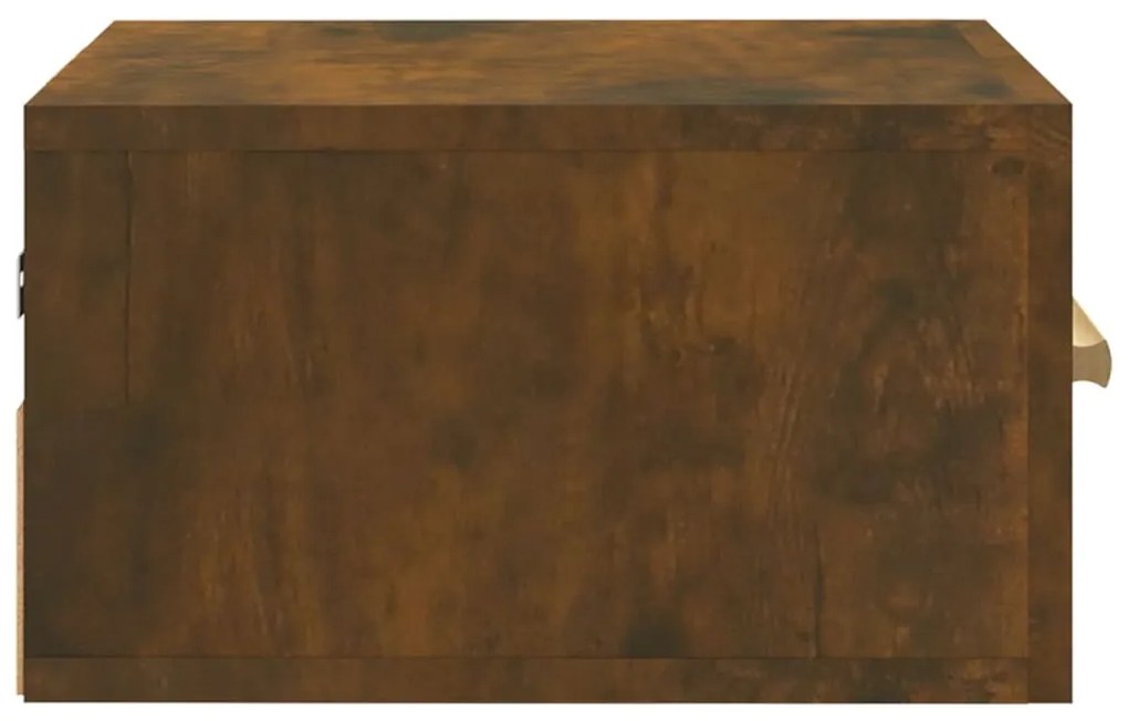 vidaXL Κομοδίνο Επιτοίχιο Καπνιστή Δρυς 35 x 35 x 20 εκ.