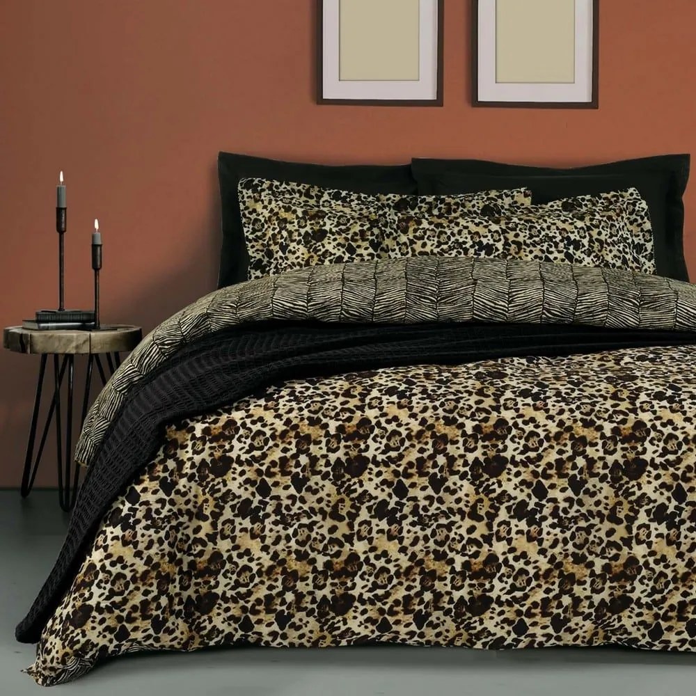 Σεντόνια Happy 9528 (Σετ 3τμχ) Beige-Black Das Home Μονό 170x260cm 100% Cotton