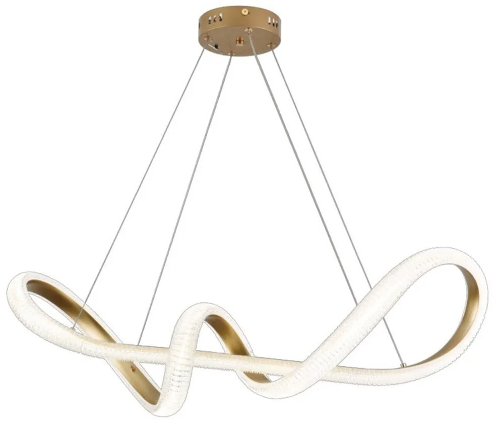 Φωτιστικό Οροφής 6098 Led Dimmable Φ120cm 6600Lm 60W 3CCT Gold Inlight