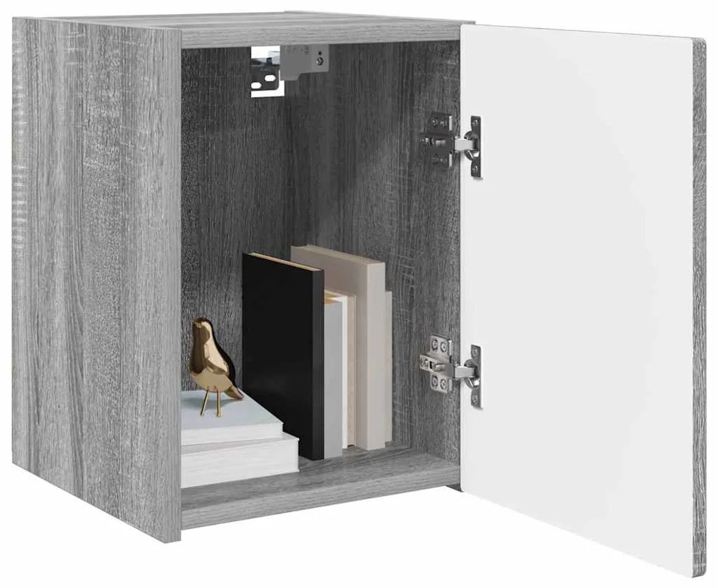 vidaXL Ντουλάπι Τηλεόρασης Τοίχου Γκρίζο Σονομα 30 x 31 x 40 εκ.