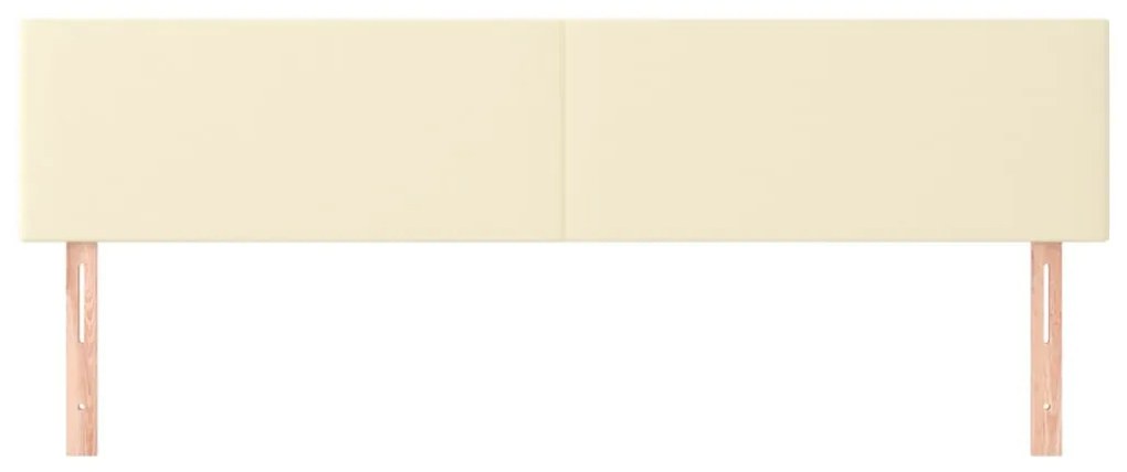 vidaXL Κεφαλάρια Κρεβατιού 2 τεμ Κρεμ 90x5x78/88 εκ. Συνθετικό Δέρμα