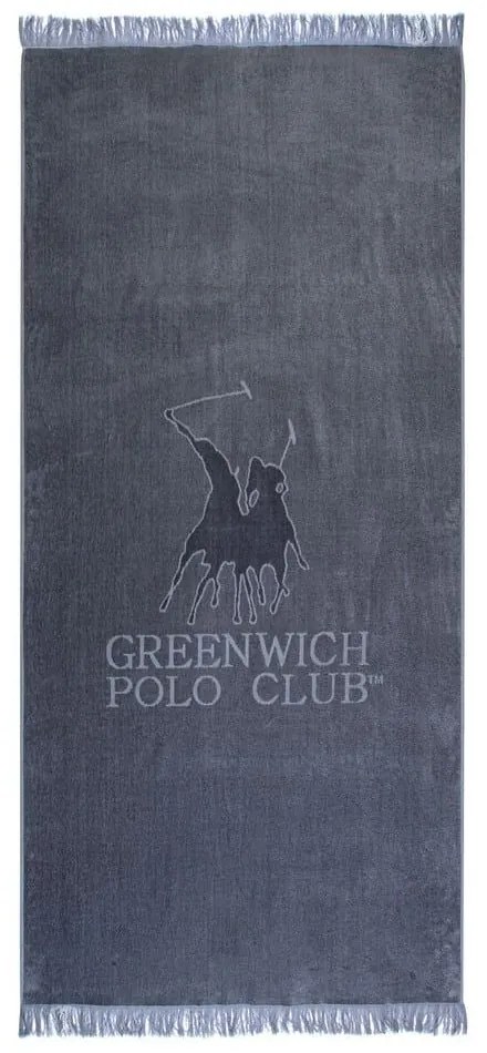 Πετσέτα Θαλάσσης 3621 Grey Greenwich Polo Club Beach 90x190cm 100% Βαμβάκι