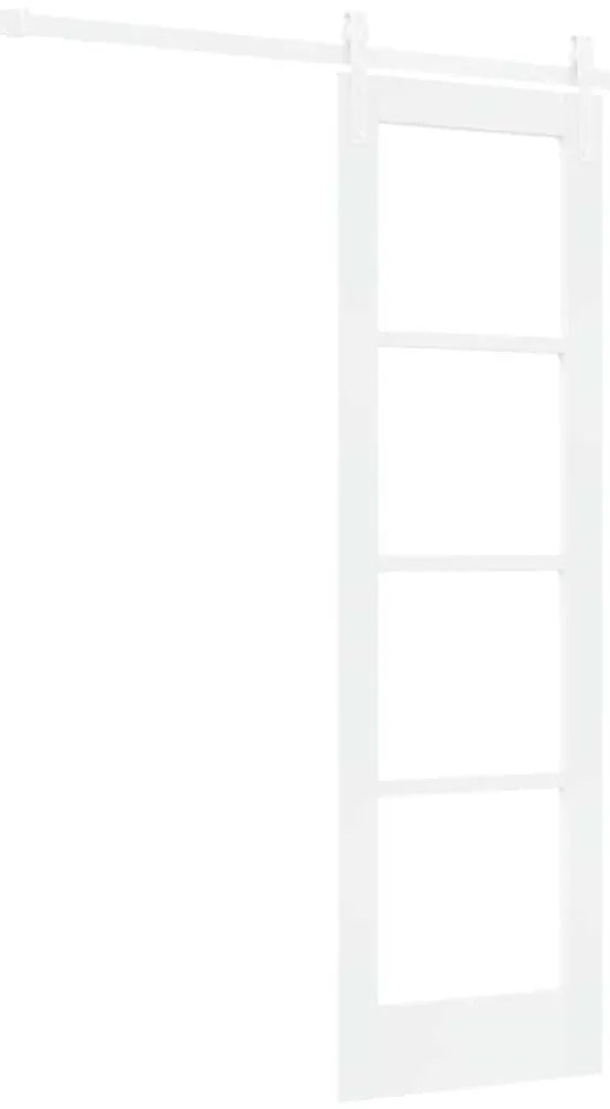 vidaXL Συρόμενη Πόρτα Λευκό 61 x 198.5 εκ. Μασίφ ξύλο πεύκου