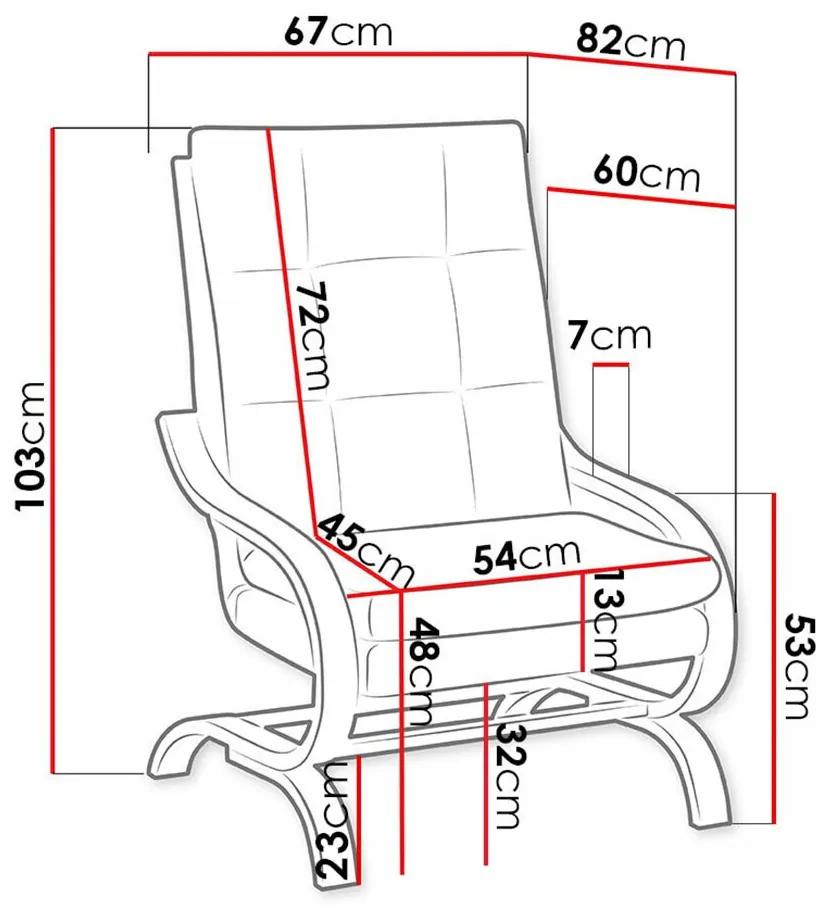 Πολυθρόνα Carlsbad 121, Κίτρινο, 103x67x82cm, 8 kg, Ταπισερί, Πόδια: Ξύλο | Epipla1.gr