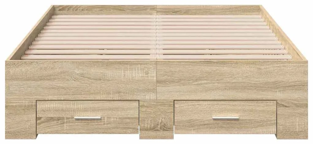 vidaXL Σκελετός Κρεβατιού Καφέ 120 x 200 cm Επεξεργασμένο ξύλο