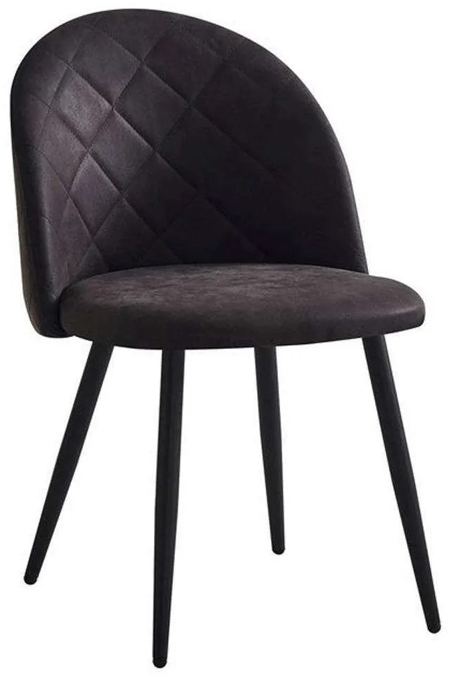 Καρέκλα Bella ΕΜ757,3S 50x56x80cm Anthracite-Black