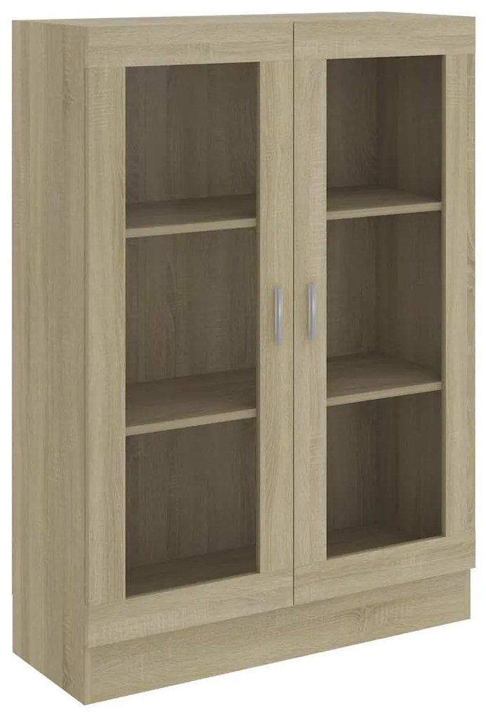 vidaXL Βιτρίνα Χρώμα Sonoma Δρυς 82,5 x 30,5 x 115 εκ. Επεξ. Ξύλο
