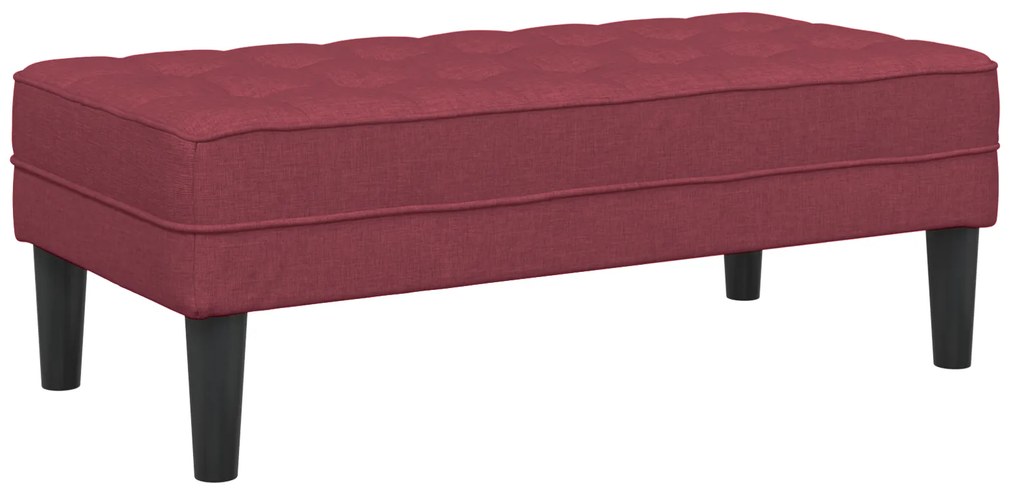 vidaXL Παγκάκι Κόκκινο 113x57x39 εκ Ταπετσαρία