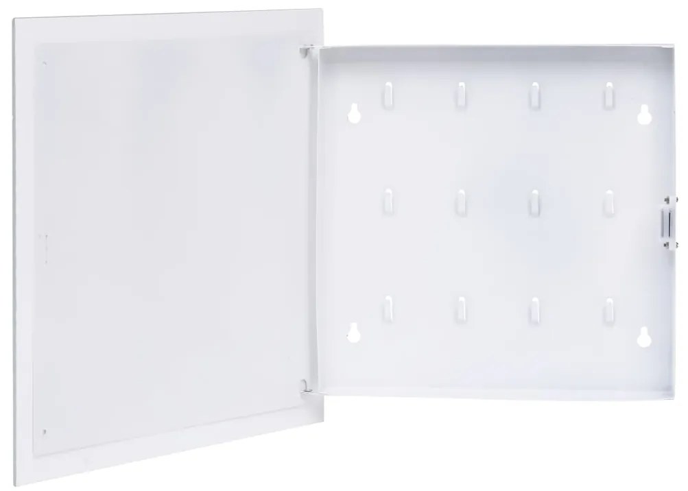 vidaXL Κλειδοθήκη με Μαγνητικό Πίνακα Μαύρη 35 x 35 x 4 εκ.
