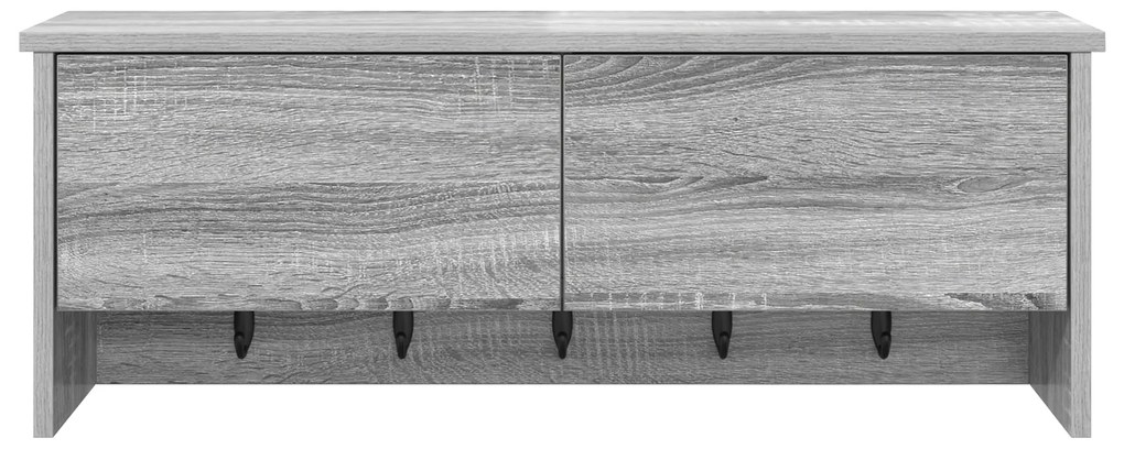 vidaXL Τοίχου Κρεμάστρα Γκρι sonoma 80 x 20 x 30 cm Επεξεργασμένο ξύλο