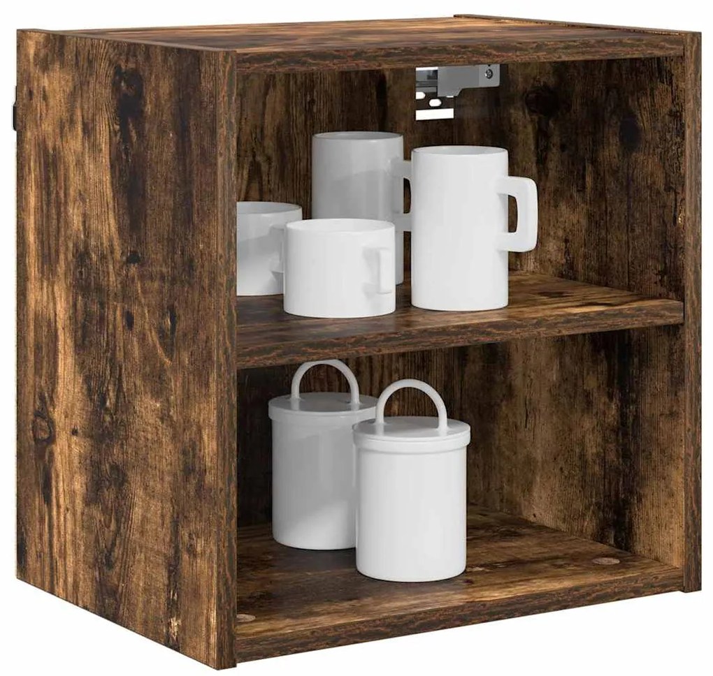 vidaXL Κρεμαστό ντουλάπι Καπνιστό Δρύς 40 x 29,5 x 40 εκ.