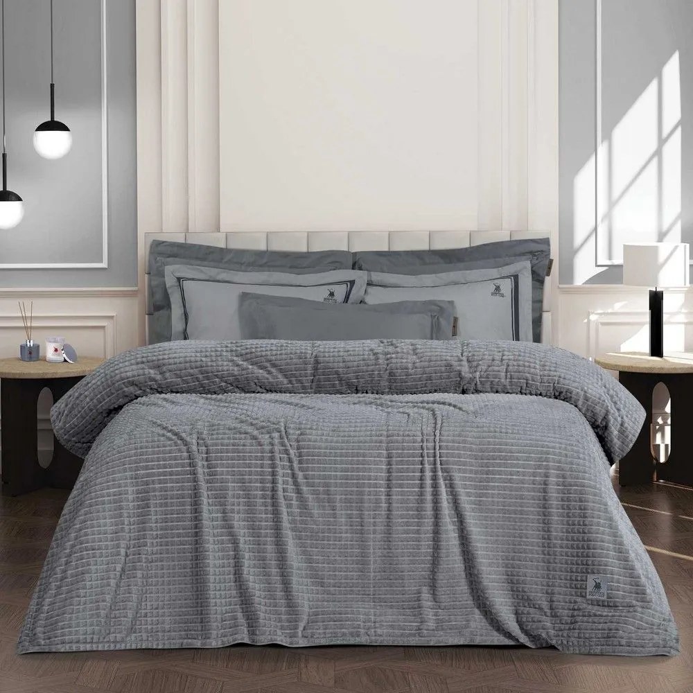 Κουβέρτα 3450 Fleece Grey Greenwich Polo Club Queen Size 220x240cm Πολυέστερ