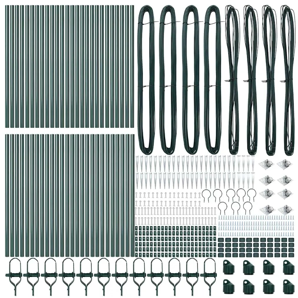 vidaXL Στύλος Περιφράξεων 52 pcs Ασημί 3.2 x 3.2 x 60 εκ Ατσάλι