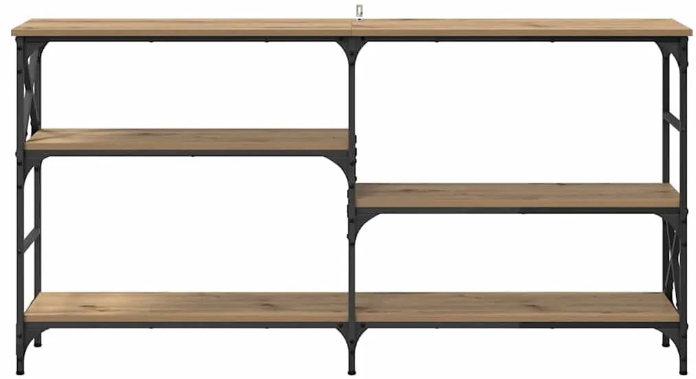vidaXL Τραπέζι κονσόλας με ράφι Artisan Oak 150 x 29 x 76,5 εκ