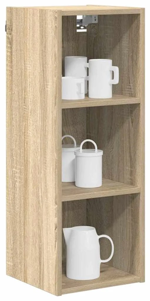 vidaXL Κρεμαστό ντουλάπι με αποθήκευση Δρύς Sonoma 30 x 29,5 x 80 εκ.
