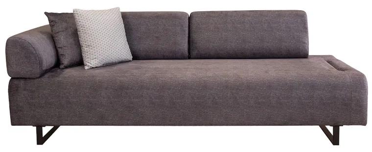 Καναπές κρεβάτι με βοηθητικό τραπέζι PWF-0595 pakoworld ύφασμα ανθρακί 220x90x80εκ - Ύφασμα - 071-001345