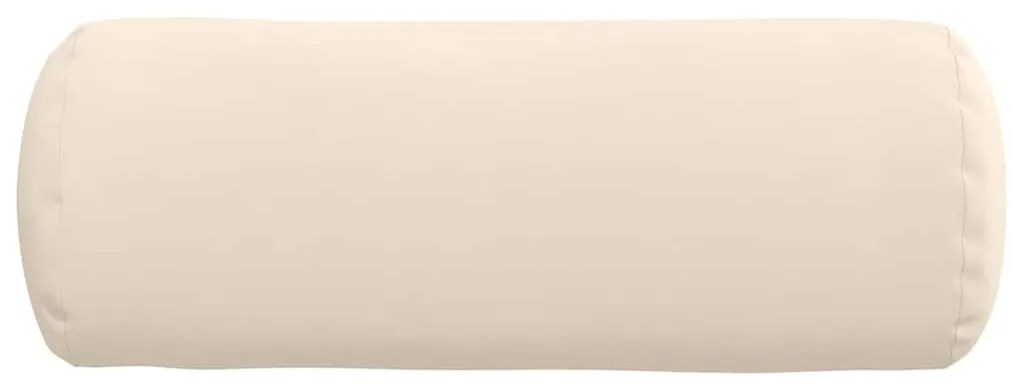 vidaXL Μαξιλάρια Στήριγμα 2 pcs Μπεζ Ø 25 x 70 cm Ύφασμα Μικροΐνας