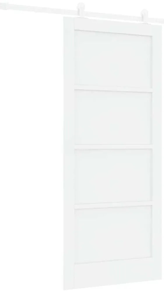 vidaXL Σετ Συρόμενης Πόρτας Λευκό 86 x 198.5 cm