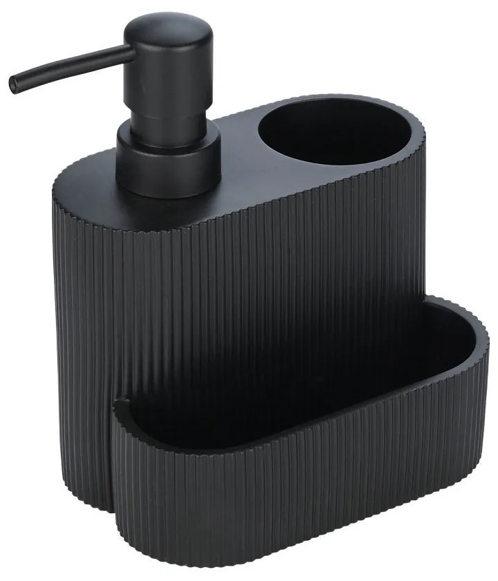Estia 01-23560 Dispenser Κουζίνας Πλαστικό με Θήκη για Σφουγγάρι Μαύρο 250ml