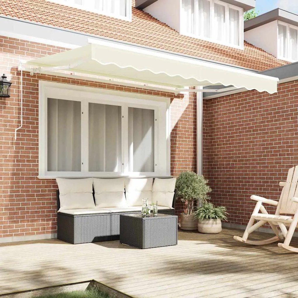 vidaXL Ύφασμα αντικατάστασης τέντας Κρεμ 350 x 200 cm Καραβόπανο