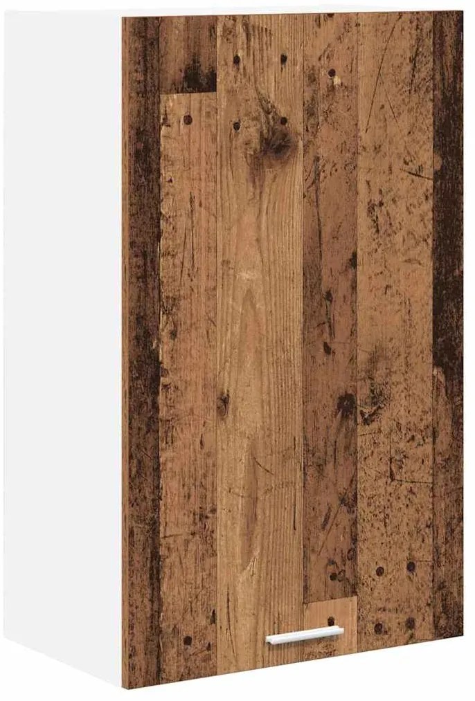 vidaXL Κρεμαστό ντουλάπι Παλαιό Ξύλο και Λευκό 50 x 31 x 80 εκ.