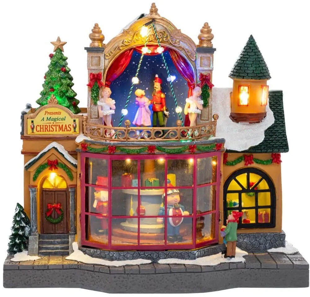 Χριστουγεννιάτικη Παράσταση Με Κίνηση &amp; Μουσική Toy Shop 86378 30,5x18,5x28,5cm Multi