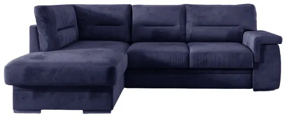 Γωνιακός καναπές κρεβάτι Vanty με αποθηκευτικό χώρο, σκούρο μπλε 252x178x90cm Αριστερή γωνία – MAT-TED-0011