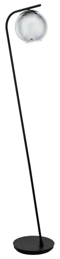 Φωτιστικό Δαπέδου Terriente 98453 Black-Clear Eglo Μέταλλο,Γυαλί