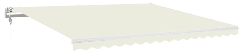 vidaXL Τέντα Αυτόματη με LED &amp; Αισθητήρα Ανέμου Κρεμ 450 x 350 εκ.