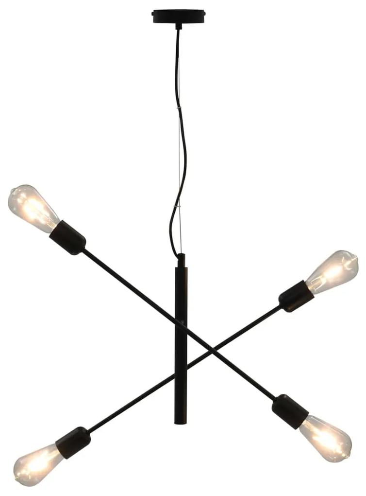 Φωτιστικό Οροφής με Λαμπτήρες Filament 2 W Μαύρο Ε27