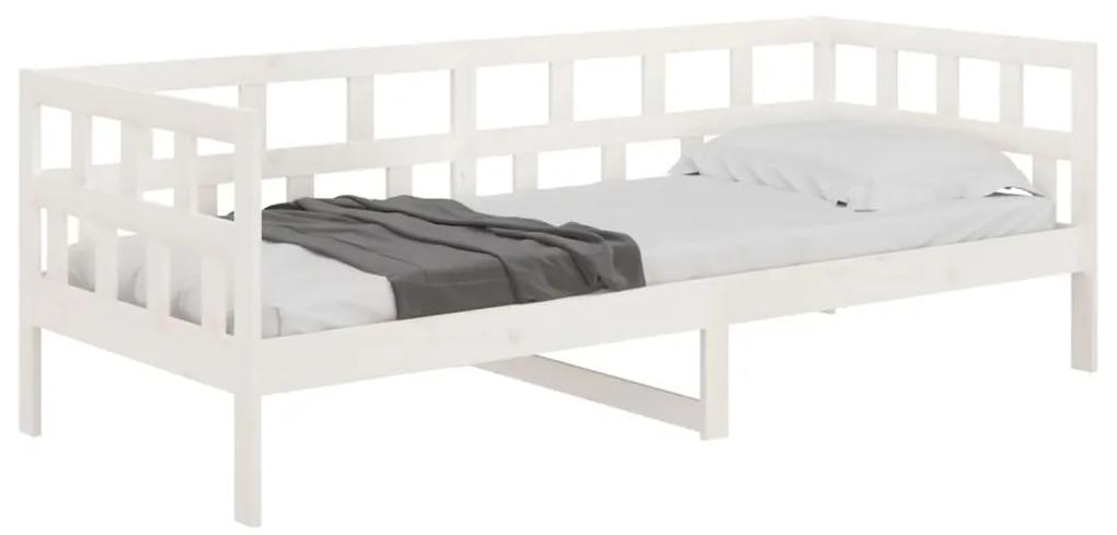 vidaXL Καναπές Κρεβάτι Λευκός 80 x 200 εκ. από Μασίφ Ξύλο Πεύκου