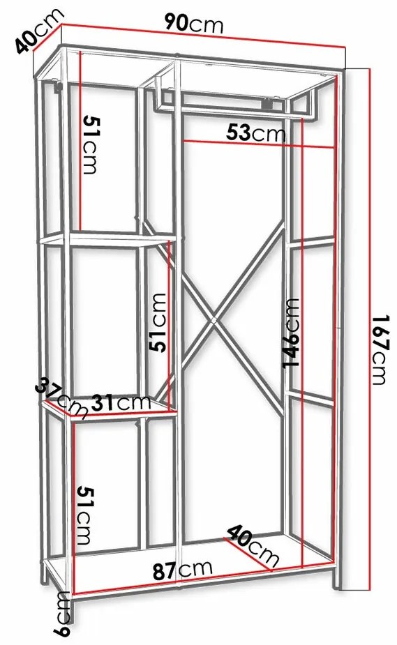 Σετ διαδρόμου Richardson A107, 167x90x40cm, 15 kg, Καφέ, Μαύρο, Μέταλλο, Ινοσανίδες μέσης πυκνότητας, Εντοιχισμένη | Epipla1.gr