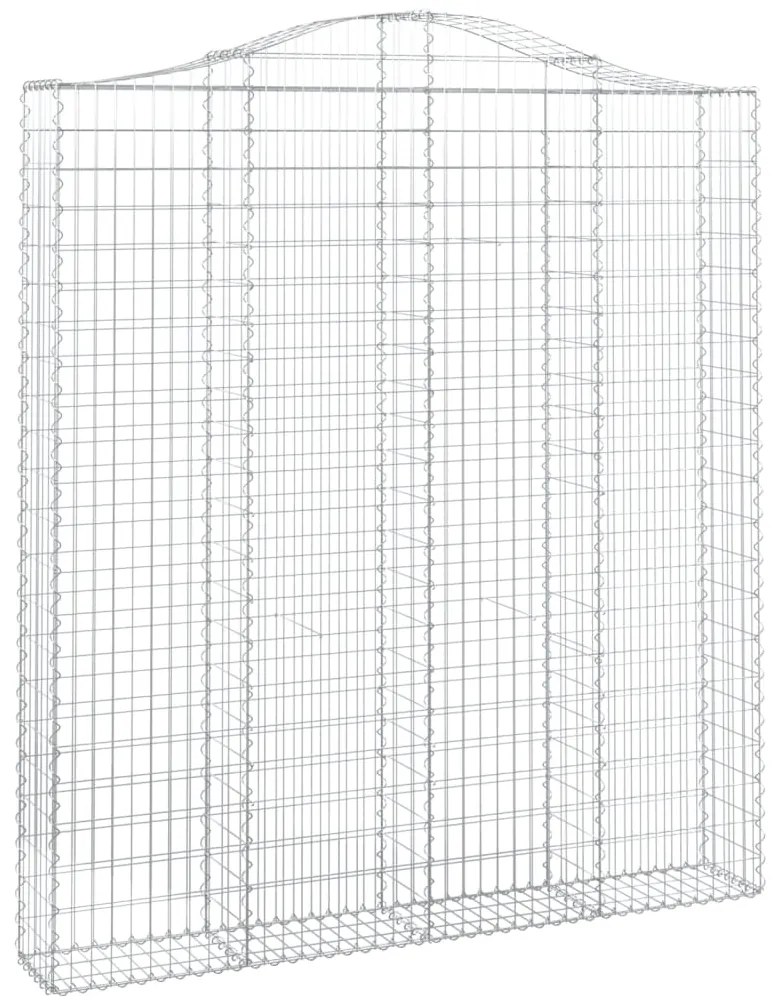 vidaXL Συρματοκιβώτια Τοξωτά 3 τεμ. 200x30x220/240 εκ. Γαλβαν. Ατσάλι