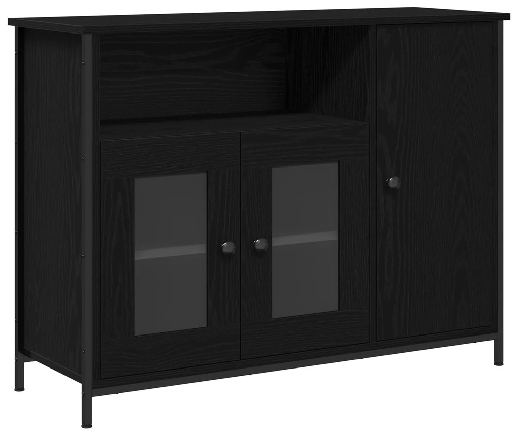 vidaXL Μπουφές Μαύρου Δρυός 100x35x75 εκ Επεξεργασμένο Ξύλο