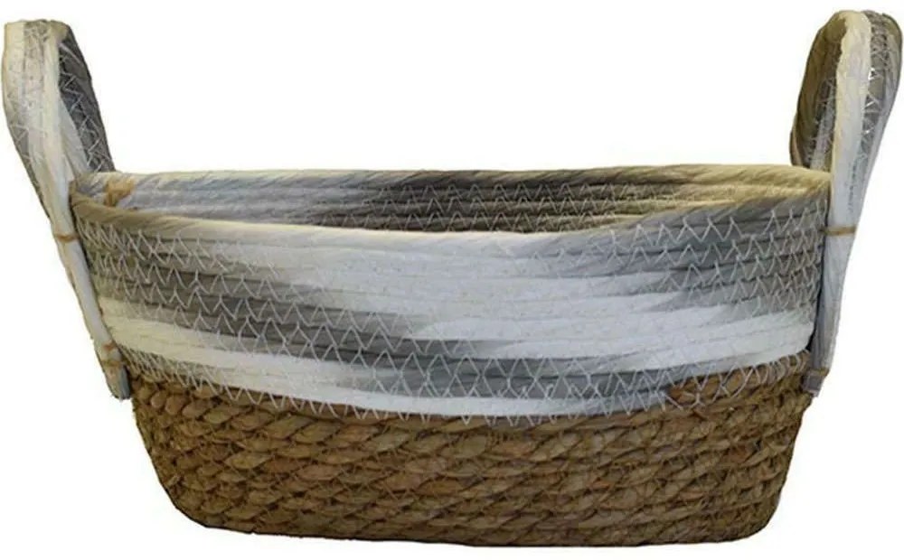 Καλάθι Ριγέ 00.06.67318 30x20x13cm Natural-Grey Mat