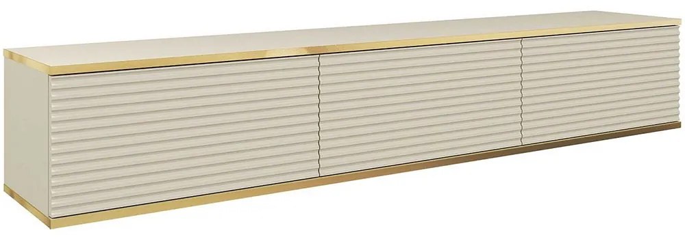 Έπιπλο Τηλεόρασης Κρεμαστό Oro_MDF 175x30x32cm Beige-Gold