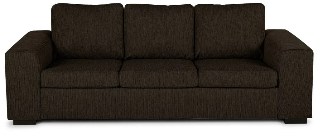 Καναπές Scandinavian Choice B110, Αριθμός θέσεων: 3, Καφέ, 234x91x86cm, Ταπισερί, Πόδια: Ξύλο | Epipla1.gr