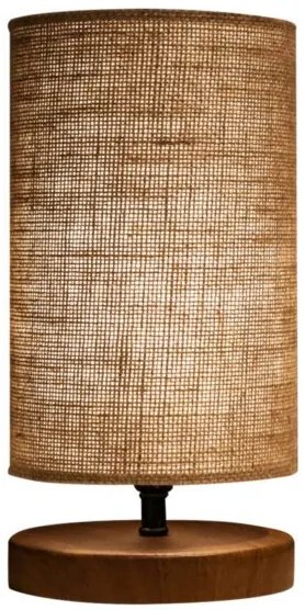ΦΩΤΙΣΤΙΚΟ ΕΠΙΤΡΑΠΕΖΙΟ ΞΥΛΙΝΟ ΜΕ WICKER ΚΑΦΕ ΜΕ ΜΠΕΖ HM7596.01 24Χ30εκ.