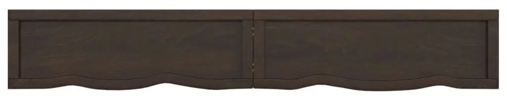Πάγκος Μπάνιου Σκούρο Καφέ 180x30x(2-4) εκ. Επεξεργ. Μασίφ Ξύλο - Γκρι