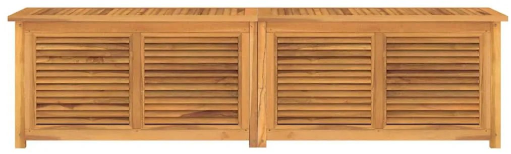 vidaXL Μπαούλο Αποθήκευσης Κήπου με Τσάντα 200x50x55εκ Μασίφ Ξύλο Teak