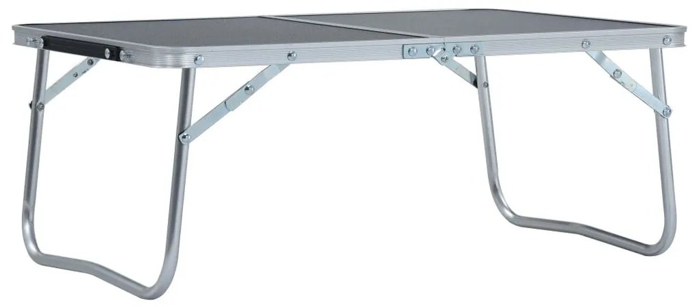 Τραπέζι Κάμπινγκ Πτυσσόμενο Γκρι 60 x 40 εκ. Αλουμινίου - Γκρι