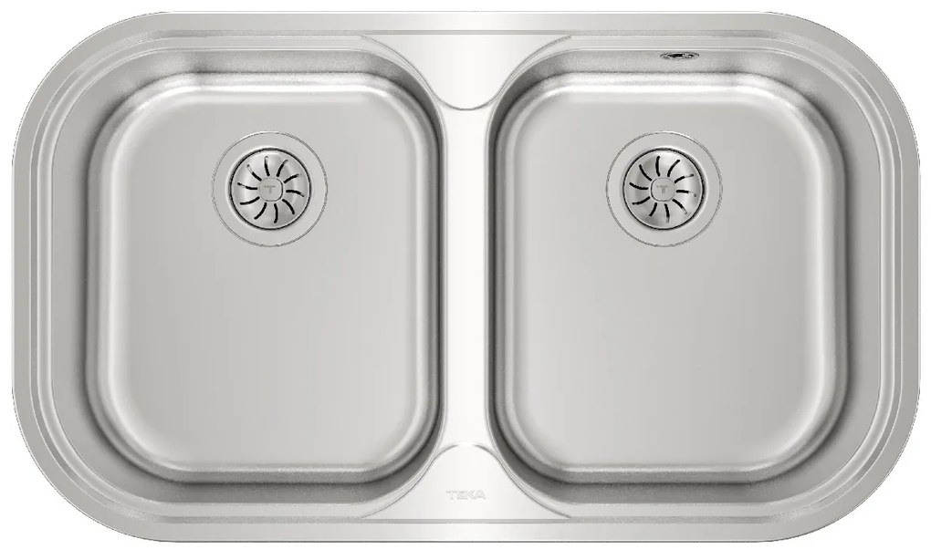 Νεροχύτης Inox TEKA 2 Γούρνες  για Ένθετη Τοποθέτηση 82.8x48.5cm STYLO 2B TOTAL Σαγρέ 11107038