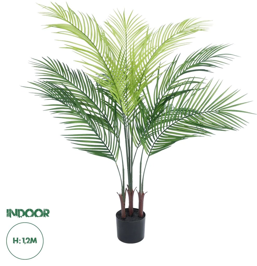 GloboStar® Artificial Garden PALM TREE 21154 Διακοσμητικό Φυτό Φοίνικας Υ120cm