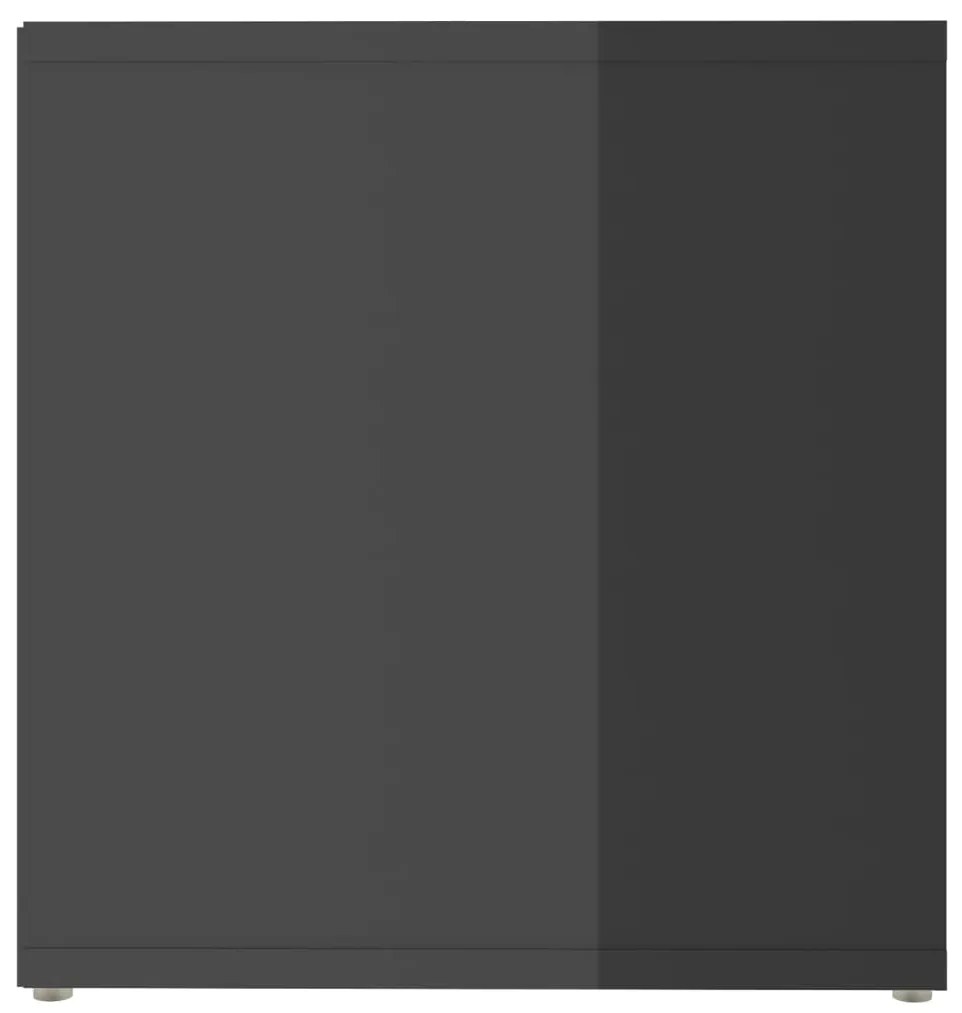 vidaXL Έπιπλα Τηλεόρασης 2 τεμ. Γυαλ. Γκρι 72x35x36,5 εκ. Επεξ. Ξύλο